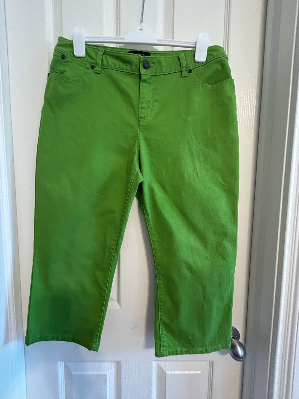 Talbots Bright Green Petite Cropped Pants